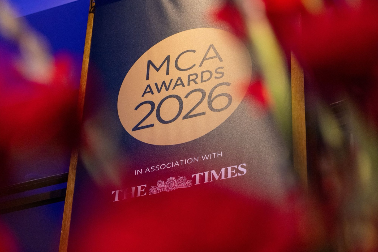 MCA Awards 2026 banner, in association with The Times