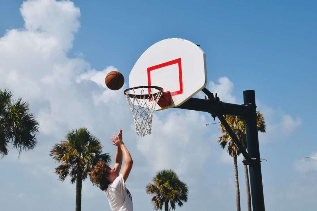 Man shooting a ball into a basketball hoop image for GTM strategy blog