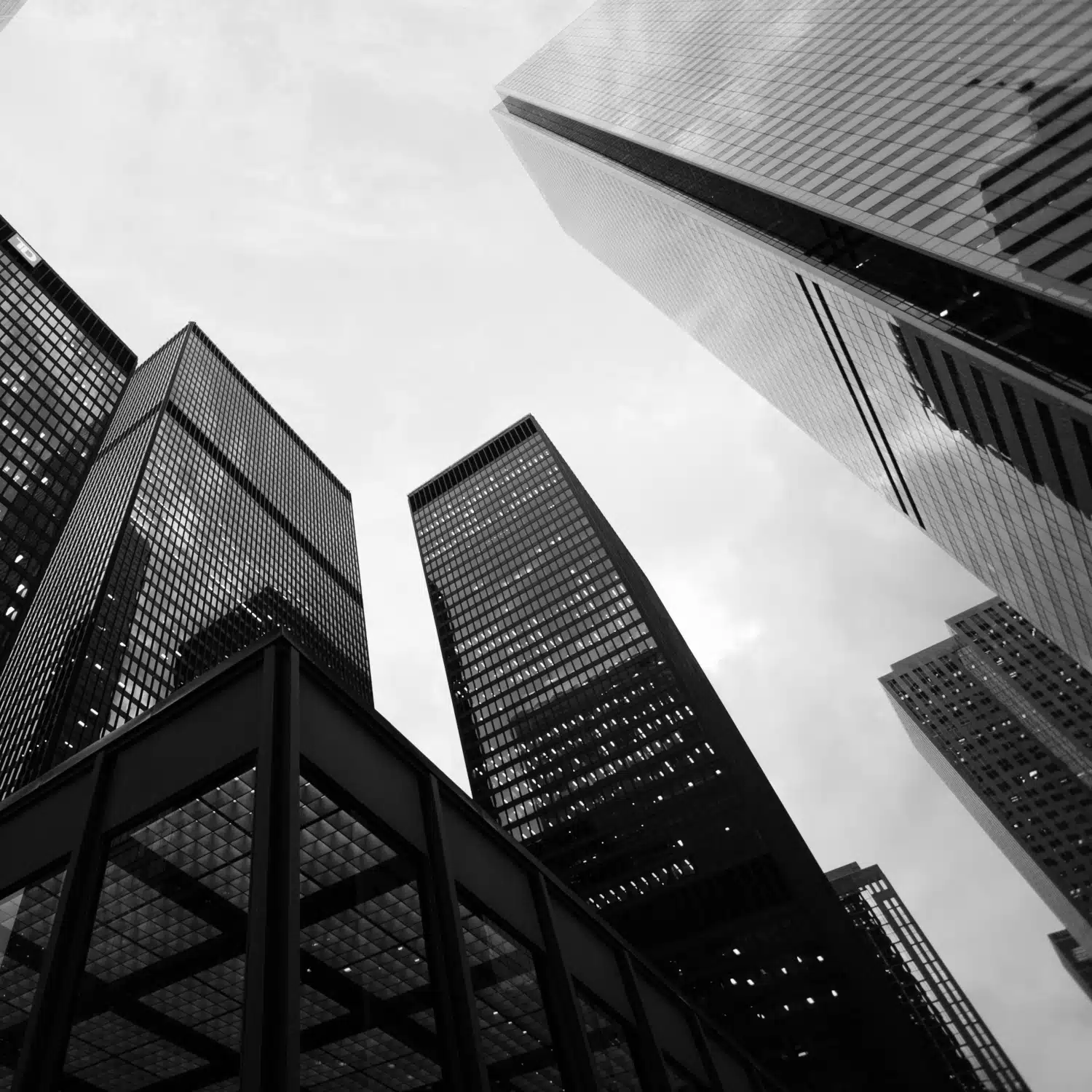 high rise buildings from the bottom